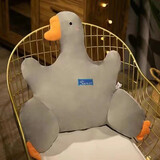 丝媛大鹅办公室腰靠垫久坐汽车座椅靠垫靠背宿舍沙发坐椅靠枕腰枕玩偶 灰色大鹅腰枕 65*55CM【有拉链，无单独内胆】