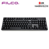 斐尔可 （FILCO）104键圣手二代机械键盘 有线cherry樱桃轴游戏键盘 办公键盘 电脑键盘 黑色 红轴