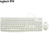 罗技（Logitech）MK120 键鼠套装 有线键鼠套装 办公键鼠套装 电脑键盘 USB即插即用 全尺寸 白色