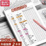 英语单词记忆本艾宾浩斯记忆曲线大学生记背单词纸笔记本子四级六级专升本考研神器词汇初中高中生用 2本【B5】加厚（60张=120页）【赠】中性笔5