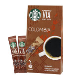 星巴克（Starbucks）星巴克咖啡粉 美国进口VIA即溶纯黑咖啡粉免煮速溶咖啡 哥伦比亚 12支（中度烘培）