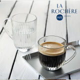 LA ROCHERE 法国制造竖纹简约Ouessant乌尚系列带柄茶杯马克杯咖啡杯果汁杯 竖纹迷你意式杯90毫升