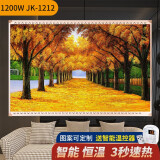 欣艾迪 石墨烯碳晶墙暖壁画家用节能取暖器壁挂式碳纤维电暖器电暖气片电热板智能温控器控制器1200w 金框1200W-12