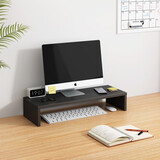 立太（LEADTEK） 电脑增高架显示器托架笔记本支架垫高桌面收纳架子办公桌置物架 【福利冲量】芝麻黑【单层】