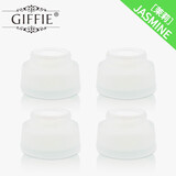 简非车载香水固体香膏汽车用品持久淡香氛车内空气清新剂除味香薰摆件 茉莉4瓶补充装（无木盖）