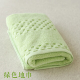 华纱全纯棉浴室防滑地垫子脚垫加厚地巾吸水洗澡防水卫生间地毯酒店 绿色 75cm*40cm