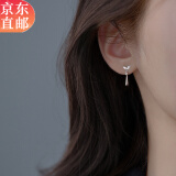 Warme Farben简约气质耳环女新款潮2025小众设计显白高级感轻奢耳坠耳饰 锆石树叶耳坠