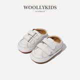 小羊沃利woollykids学步真皮男女童宝宝儿童软底婴儿鞋春秋小白鞋 雪花白 23 码 内长15.0cm适合脚长14.4-14.8cm