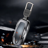 迪加伦Tesla特斯拉汽车钥匙套modelY钥匙扣model3钥匙包壳 S X卡套 灰