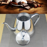三洽（SANQIA） 304不锈钢水壶茶海水壶电磁炉茶台小水壶餐厅水壶家用泡茶壶 分盖带滤网 1.3L