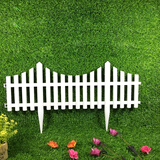 花e流 塑料栅栏围栏庭院白色插地栅栏装饰绿化花园花坛幼儿园圣诞围栏 小篱笆 加强型 欧式插地60*31