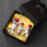 居物谣 宇航员摆件小太空人模型书房摆件书柜办公室摆件桌面生日礼物 中国红 礼盒装新款