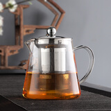 玉兰香 耐热玻璃茶壶不锈钢过滤泡茶壶 冲茶器花茶壶功夫茶具水壶 P-021:750ml