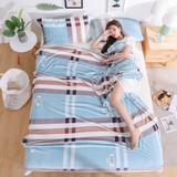 爱思居 法兰绒毛毯绒珊瑚绒毯子盖毯保暖午睡毛巾冬季被子垫床人双人单 时尚格调 120*200cm【宿舍床】