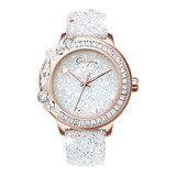 迦堤（Galtiscopio） 手表 欧美表 满天星水晶手表女 女士手表石英表 送女友节日礼物 闪耀白