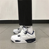 gxmy中帮板鞋休闲气垫篮球运动鞋街拍情侣鞋港风原宿防滑增高跑步鞋子 9005白蓝色 42 标准码数