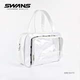 SWANS 游泳包女镭射透明果冻包新款时尚百搭手提包防水运动瑜伽收纳包 女神白  