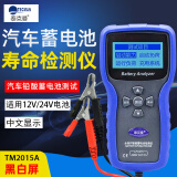 泰克曼 TM2015A蓄电池检测仪汽车电瓶寿命测试仪蓄电池内阻电压测量仪 TM2015A黑白屏(12V/24V)