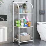 索尔诺（SuoErnuo）厨房置物架落地客厅卫生间浴室收纳置物架调料架出租大容量储物架 三层白色【34*29*85.5cm】