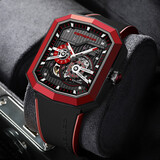 凯珀（CERIEPON） 游艇系列手表男全自动机械腕表防水运动夜光男士夜光腕表礼盒 波尔多红 8902G-A4【潮男单品】