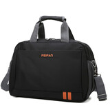 佳品优韩版手提旅行包防水大容量男健身运动包女长短途行李包单肩旅行袋 黑色 小号（40*20*25cm）无拉杆套