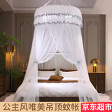 渠辰蚊帐吊顶蚊帐家用蚊帐吊顶式蚊帐免安装圆顶落地免安装加密网眼 豪华款（3米床以内通用） 吊顶蚊帐配吸盘+强力胶