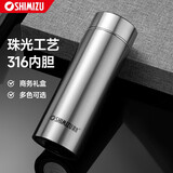 清水（SHIMIZU） 316不锈钢保温杯男士办公水杯高档商务茶杯茶水分离泡茶杯 9074 SM-9074-460Ml钢本色
