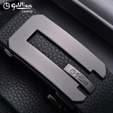 金利来（Goldlion）皮带男真皮自动扣2025新款头层牛皮男士腰带时尚简约青年男式裤带 【枪色哑光扣】精美礼盒包装 110cm