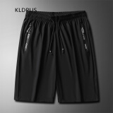 KLDPUSL-8XL冰丝短裤男夏季薄款大码胖子加肥加大运动大裤衩男装五分裤 黑色 8XL 230-260斤