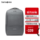 新秀丽（Samsonite）双肩包电脑包15.6英寸男女背包书包商务旅行包TX6 灰色