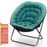 懋仪 懒人宿舍沙发椅子卧室家用单人阳台休闲电脑椅房间折叠躺椅 【可折叠蜂窝椅】墨绿色(休闲款)