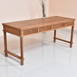 承古堂红木家具非洲鸡翅木（学名：非洲崖豆木）小书桌椅实木办公桌中式卧室电脑桌写字台书画桌D 长158宽66高78cm单桌