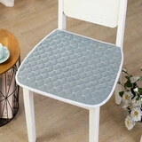 宫薰餐厅椅子坐垫冬季凳子垫子家用方形素色椅垫可机洗棉质格子软垫