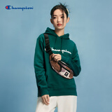 Champion冠军卫衣男春秋基础款棉质美式情侣连帽套头衫上衣 绿色 L