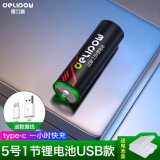 德力普（Delipow） USB充电电池5号锂电池大容量快充1.5v恒压AA适用血压仪电子锁鼠标手柄 单节5号2500mWh锂电池【Type-C快充】