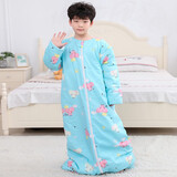 禾声儿童睡袋1-3岁中大童小学生5-10岁春秋款纯棉秋冬季宝宝防踢被子 蓝像-升级款 170cm【身高130-165、春夏薄棉】