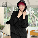 美洋（MEIYANG）薄荷之夏防晒系列套装冰爽速干轻薄外套短裤时尚连帽上衣女分件拍 简黑色（上衣） S