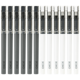 晨光（M&G） 文具中性笔KINO直液式走珠笔速干学生水笔黑色0.5针管尖考试签字笔ARPM1701 黑色 12支/盒 笔杆颜色随机