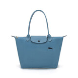 珑骧（LONGCHAMP）新品 女士中号长柄可折叠手提单肩购物袋饺子包托特包女包 2605 619 P58 暴风蓝色