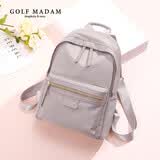高尔夫（GOLF）简约女士双肩包时尚简约女包时尚百搭旅行背包 皮粉色