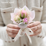 SWEET CUPID车载香薰出风口创意香皂花束同城配送非鲜花七夕情人节生日礼物
