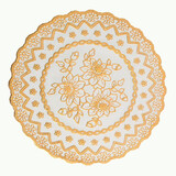 咖恩  烫金色杯垫西餐垫烟灰缸垫花盆垫花瓶隔热镂空ktv杯垫pvc碗垫家用托盘垫布圆形欧式银色长方形  金色20cm圆A 2张