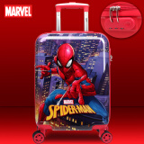 迪士尼Disney儿童可坐拉杆箱爱莎公主行李箱万向轮旅行男女童轻便登机箱 漫威蜘蛛侠-18英寸