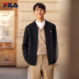 FILA斐乐官方男外套春秋时尚运动棒球领商务男装针织长袖夹克外套 传奇蓝-NV L