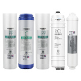 金欧佳净水器滤芯前置炭10英寸PP棉滤芯适用于美的MRO101-5 101A-5 MRO102-5 一体式RO全套五支