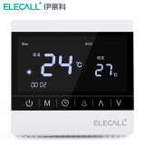 伊莱科（ELECALL） 水地暖电地暖温控器控制器可调温控制器控制面板壁挂炉温控器 触屏款水地暖EK8903H（白色）