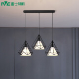 雷士（NVC） 餐厅灯 北欧灯具 铁艺吧台餐吊灯 工业风现代简约创意灯具餐厅灯 北欧3头餐吊灯【带5瓦白光光源】