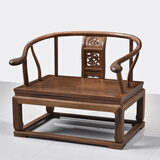 慢象 红木家具非洲鸡翅木（学名：非洲崖豆木）禅椅实木圈椅三件套太师椅办公椅禅师靠背椅茶椅D 长92*宽64*高82(座高40)cm