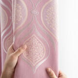 馨菲羽加厚简约现代遮光轻奢大气窗帘布落地窗客厅卧室北欧隔热网红新款成品 紫粉色 一米价格(打孔免费加工)需要几米拍几米