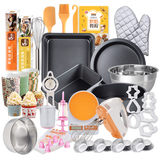 杰凯诺烘焙工具套装蛋糕模具打蛋器蛋挞全套裱花袋油锡纸烘培模具套装  套装全套（豪华款）